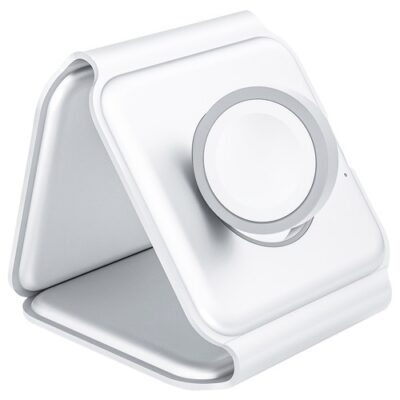 15W Portable 3-in-1 Magnetic Wireless Charger White