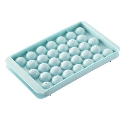 33-Cavity Plastic Round Ice Ball Mold Blue