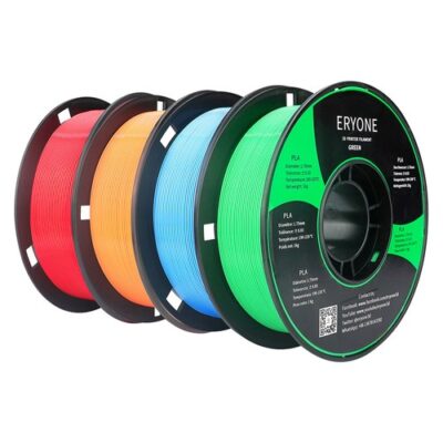 4Pcs ERYONE PLA Filament for 3D Printer Blue Orange Red Green