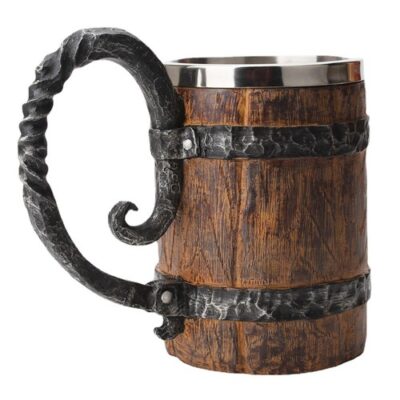 550ml Imitation Wooden Barrel Beer Mug