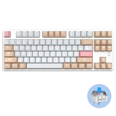 Ajazz AK871 87 Keys Wireless Mechanical Keyboard Blue Switch