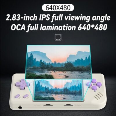 ANBERNIC RG28XX Game Console 64GB+128GB Beige White