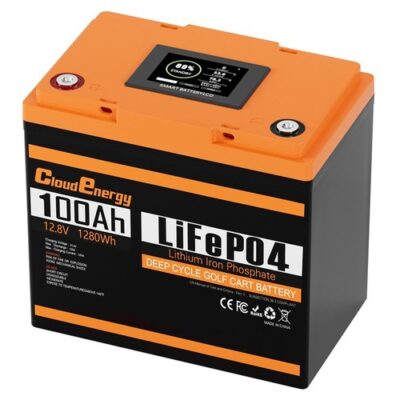 Cloudenergy 12V 100Ah LiFePO4 Battery Pack Backup Power
