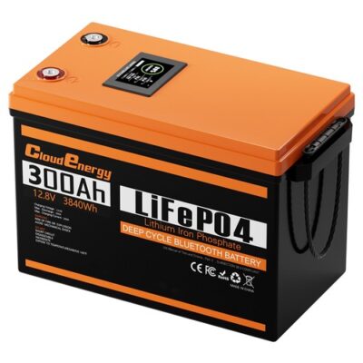 Cloudenergy 12V 300Ah LiFePO4 Battery Pack Backup Power