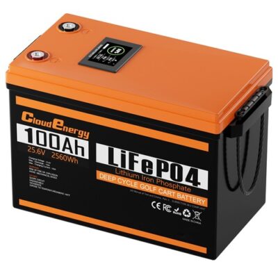 Cloudenergy 24V 100Ah LiFePO4 Battery Pack Backup Power