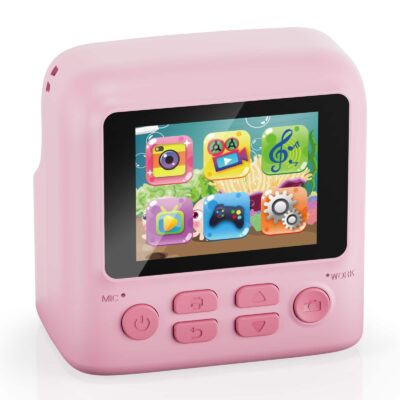Contixo - KC2 Kids Camera Instant Print - 1080P Kids Instant, 2.4 Inch Screen Digital Camera 12MP with Print Paper - Pink