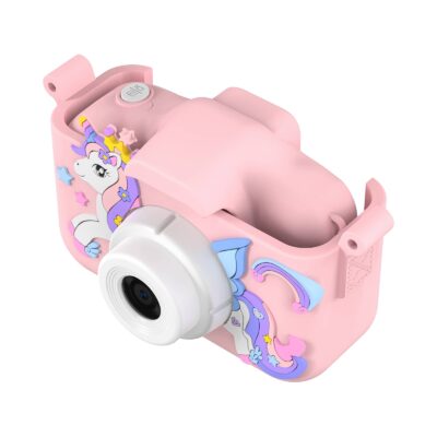 Contixo - KC3 Kids Camera, 1080P Video Camera, Selfie Camera for Boys Girls, Kids Digital Camerawith Puzzle Games - Pink