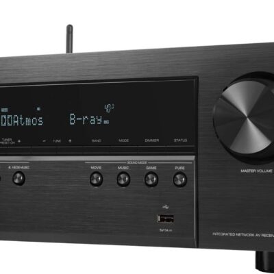 Denon - AVR-S970H 90W 7 Ch Bluetooth Capable HDR Compatible with HEOS and Dolby Atmos 8K Ultra HD AV Home Theater Receiver - Black