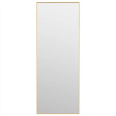 Door Mirror Gold 30x80 cm Glass and Aluminium