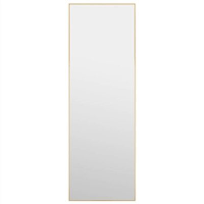 Door Mirror Gold 40x100 cm Glass and Aluminium