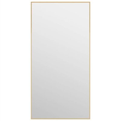Door Mirror Gold 40x80 cm Glass and Aluminium