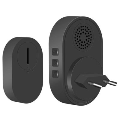 Earykong Wireless Music Doorbell Alarm Volume Adjustable Black