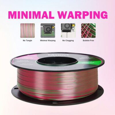 ERYONE Dual Color Silk PLA Filament 1kg Red and Green