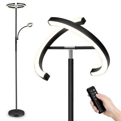 FIMEI MF18813 Floor Lamp with Reading Light Black