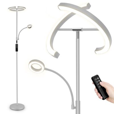 FIMEI MF18813 Floor Lamp with Reading Light Grey