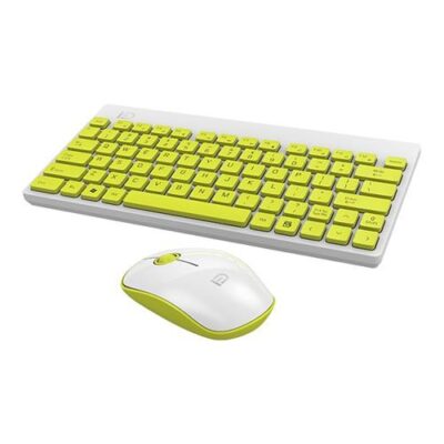 Fude 1500 Wireless Mouse and Keyboard Yellow