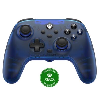 GameSir T7 Wired Game Controller Creamsicle White Sapphire Blue