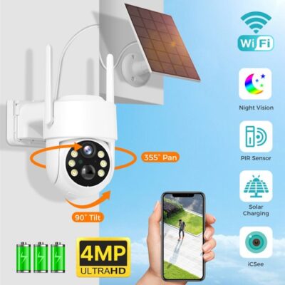 Hiseeu 4MP Wireless Security Camera with Solar Panel