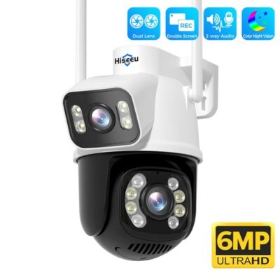 Hiseeu WS318B 4K 6MP Outdoor WiFi Camera Black
