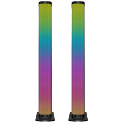 iLive Bright Lines Dual 20" Multimedia LED HD Soundbars - Black