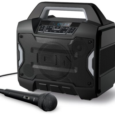 ION Audio - Sport Boom All-Weather Rechargeable Speaker with Microphone - Black