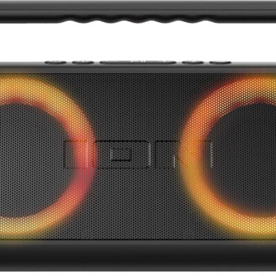 ION Audio - Uber Boom Ultra Water Resistant Bluetooth Stereo Boombox with Lights - Black