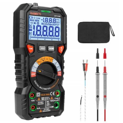 KAIWEETS HT118E Digital AC/DC Multimeter Black