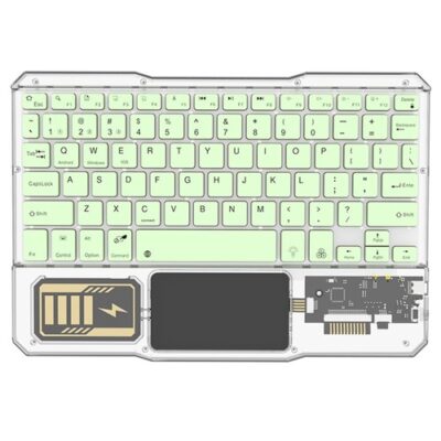 KB333 Transparent Wireless Bluetooth Keyboard Green