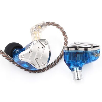 KZ ZS10 Pro Wired Earphone 4BA+1DD Hybrid Technology with Mic Blue