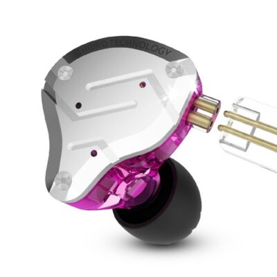KZ ZS10 Pro Wired Earphone 4BA+1DD Hybrid Technology with Mic Purple