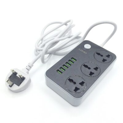 LDNIO SC3604 Power Strip Socket with 3-pin UK Plug and Fuse