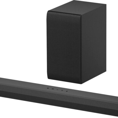 LG - 2.1 Channel S40T Soundbar with Wireless Subwoofer and Bluetooth Connectivity - Black