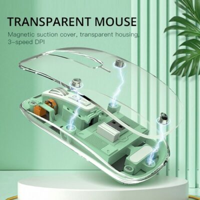 M033 Transparent Wireless Mouse Blue