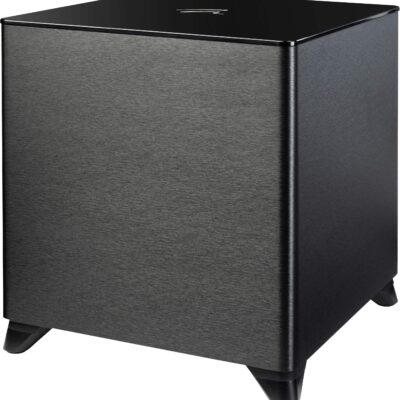 MartinLogan - Dynamo Foundation 12, 12” Sealed, Powered Subwoofer, with Magnitude MT-700 Amplifier, DSP-Optimized, and Wireless Ready - Brushed Black