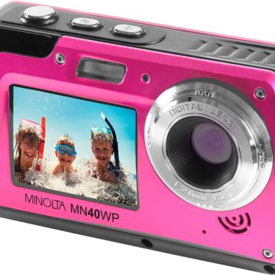 Minolta - MN40WP 48.0 Megapixel Waterproof Digital Camera - Pink
