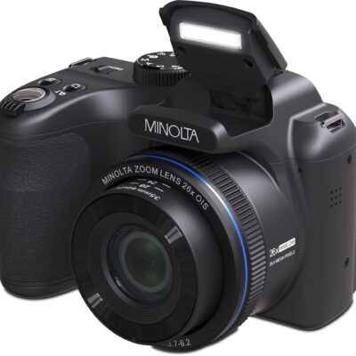 Minolta - ProShot MN26Z 20.0 Megapixel Bridge Camera with 26x Optical Zoom Lens - Black
