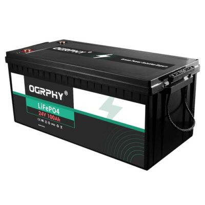OGRPHY LiFePO4 24V 100Ah Lithium Battery