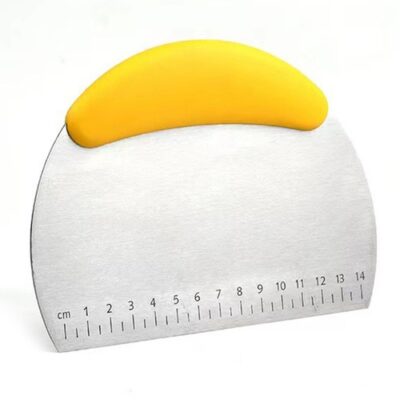 Semicircle Stainless Steel Dough Nougat Cutter Yellow