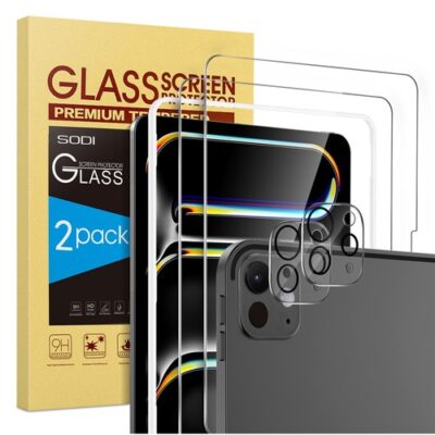 SODI 5 Pack Screen Protector Set for iPad Pro 11 Inch (2024)