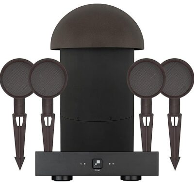 Sonance - PATIO4.1 W/ 2-100 AMP - Patio Series 4.1-Ch. Outdoor Speaker System with 2-Ch. Amplifier (Each) - Brown/Black