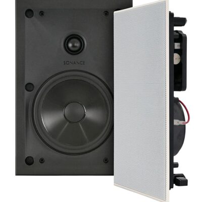 Sonance - VPXT6 RECTANGLE - Visual Performance Extreme 6-1/2" 2-Way In-Wall Rectangle Speakers (Pair) - Paintable White