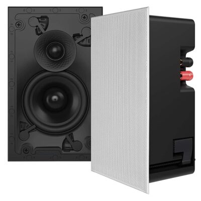Sonance - VX42 RECTANGLE - Visual Experience Series 4" Small Rectangle 2-Way Speakers (Pair) - Paintable White
