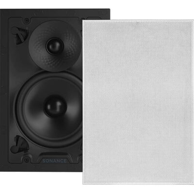Sonance - VX62 RECTANGLE SINGLE SPEAKER - Visual Experience Series 6" Medium Rectangle 2-Way Speaker (Each) - Paintable White