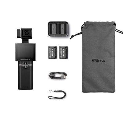 THINKWARE - Snap-G Battery Combo 3-Axis Stabilized 4K Handheld Camera - Black