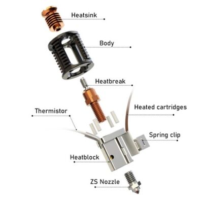 Trianglelab PT1000 Dragon Ace Hotend Black