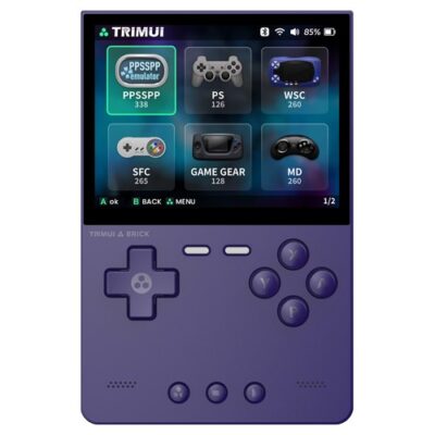 Trimui Brick Handheld Game Console Purple