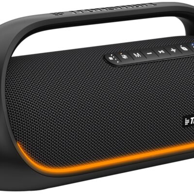 Tronsmart - Bang Portable Speaker, 60W Loud Stereo Sound, IPX6 Waterproof Bluetooth Speaker with PowerBank, 15H Playtime, Outdoor - Black