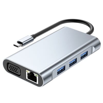 Type-C Hub 7 in 1 USB C to 4K HDMI 1000M RJ45 PD 100W Charge USB3.0