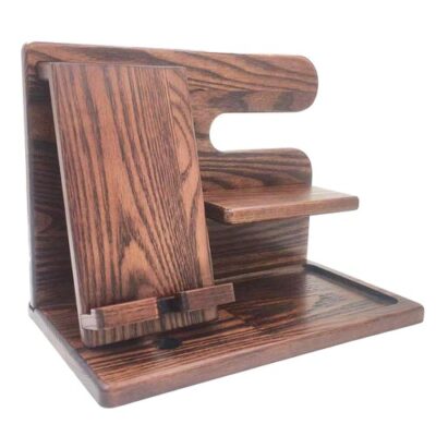 Wooden Mobile Phone Stand Multi-Functional Docking Dock