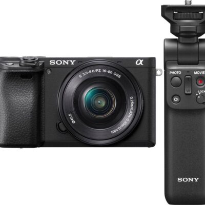 SONY a6400 Mirrorless Camera with E PZ 16-50 mm f/3.5-5.6 OSS Lens & Shooting Grip Bundle
